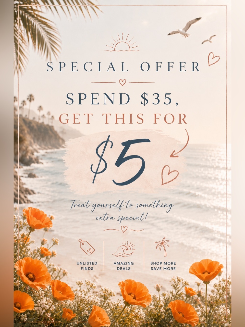 🌊 SPEND $35 • UNLOCK A $5 FULL-SIZE FAVORITE 🌊